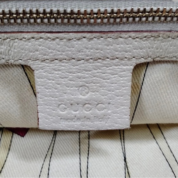 Gucci canvas Jackie tote bag with white leather - Picture 15 of 15